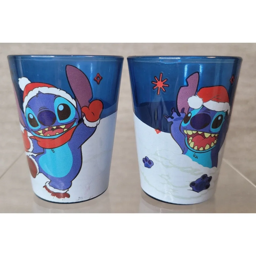Disney Lilo and Stitch Shot Glass Collection Stitch Christmas Glass & Plastic